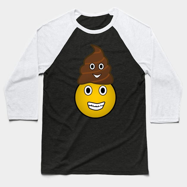 Poop Hat Baseball T-Shirt by emojiawesome